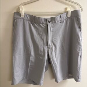adidas Men's Light Gray Flat Front Shorts